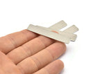 Steel Rectangle Blank, 12 Steel Rectangle Blanks, Stamping Blanks (50x10x0.70mm) M02237