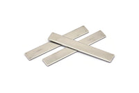 Steel Rectangle Blank, 24 Steel Rectangle Blanks, Stamping Blanks (40x6x0.70mm) M02236