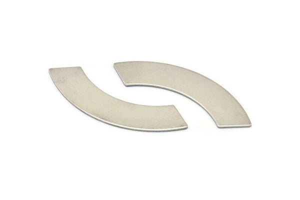 Steel Rectangle Blank, 12 Steel Rectangle Stamping Blanks (50x10x0.70mm) M02238