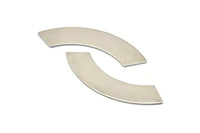 Steel Rectangle Blank, 12 Steel Rectangle Stamping Blanks (50x10x0.70mm) M02238