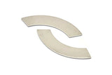 Steel Rectangle Blank, 12 Steel Rectangle Stamping Blanks (50x10x0.70mm) M02238