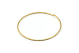 Brass Wire Hoop -12 Raw Brass Wire Hoops (50x1.2mm) Bs 1232