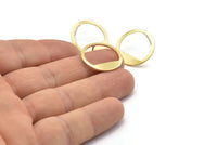 Brass Round Earring, 8 Raw Brass Round Stud Earrings (21x0.90mm) M990 A2332