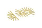 Brass Sun Blank, 10 Raw Brass Sun Blanks, Findings (32x14x0.60mm) M02060