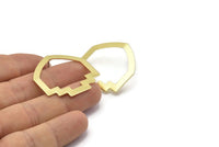 Brass Mushroom Earring, 6 Raw Brass Mushroom Stud Earrings (33x33x0.80mm) M134 A2350