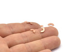 Copper Semi Circle, 250 Raw Copper Semi Circle Blanks, Findings (8x4x0.80mm) M02074