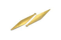 Brass Leaf Charm, 12 Raw Brass Leaf Charms (46mm) Bs 1296