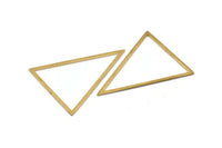 Brass Triangle Ring, 6 Raw Brass Triangles (53x53x40mm) Bs-1307