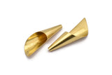 Cone Bead Caps - 10 Raw Brass Cone Bead Caps (40mm) Bs 1303