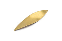 Brass Leaf Charm, 10 Raw Brass Leaf Charms (52x13mm) Bs 1297
