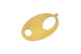 Brass Charm, 10 Raw Brass Charms (34x22mm) Bs 1289