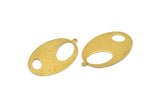 Brass Charm, 10 Raw Brass Charms (34x22mm) Bs 1289