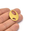 Brass Charm, 10 Raw Brass Charms (34x22mm) Bs 1289