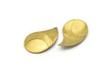 Raw Brass Drop, 12 Raw Brass Drop Charms, Findings (30x18mm) Bs 1283