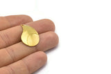 Raw Brass Drop, 12 Raw Brass Drop Charms, Findings (30x18mm) Bs 1283