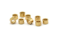 Industrial Spacer Bead, 25 Raw Brass Industrial Tubes, Spacer Beads, Findings (7x4.5mm) Bs 1348