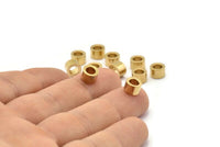 Industrial Spacer Bead, 25 Raw Brass Industrial Tubes, Spacer Beads, Findings (7x4.5mm) Bs 1348