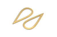 Drop Brass Connector, 10 Raw Brass Drop Connectors (35.5x15.5x1mm) Bs 1312