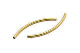 Brass Choker Finding, 24 Raw Brass Curved Tubes (3x65mm) Bs 1413
