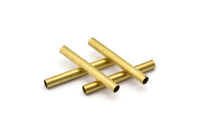 Solid Brass Tube, 30 Raw Brass Tubes, Bracelet Findings, Charms (4x25mm) Bs 1454