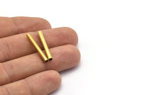 Solid Brass Tube, 30 Raw Brass Tubes, Bracelet Findings, Charms (4x25mm) Bs 1454