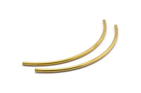 Brass Choker Finding, 12 Raw Brass Curved Tubes (4x130mm) Bs 1425