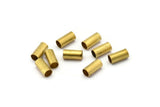 Brass Tube Beads, 100 Raw Brass Tubes (4x8mm) Bs 1448