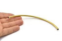 Brass Curved Tubes - 12 Raw Brass Curved Tubes (4x140mm) Bs 1427