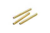Brass Plain Tubes - 50 Raw Brass Tubes (2x25mm) Bs 1433