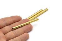 Solid Brass Tube Bead, 20 Raw Brass Tubes (5x60mm) Bs 1468