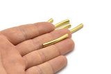 Brass Noodle Tube, 24 Raw Brass Curved Tubs (4x32mm) Bs 1421
