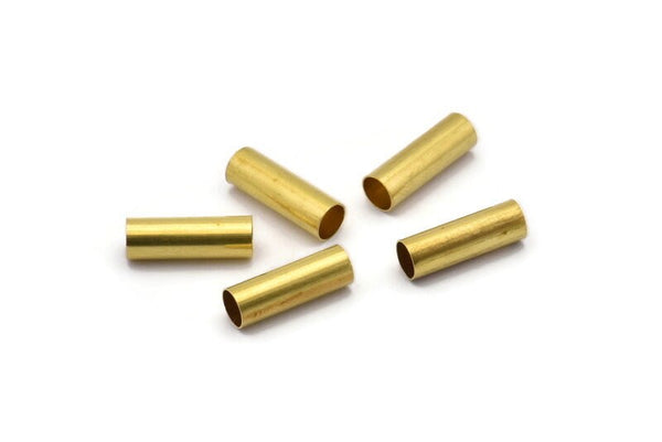 15mm Tube Beads, 50 Raw Brass Tubes (5x15mm) Bs 1462