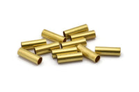 15mm Tube Beads, 50 Raw Brass Tubes (5x15mm) Bs 1462