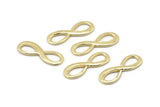 Gold Infinity Charm, 10 Gold Plated Brass Infinity Necklace Charms, Earrings, Findings (23x8x1mm) D1141