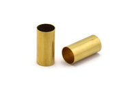 Industrial Tube Bead, 10 Raw Brass Tubes (12x25mm) Bs 1475