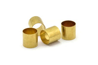 Raw Brass Tube Bead, 6 Raw Brass Tubes (19x19mm) Bs 1501