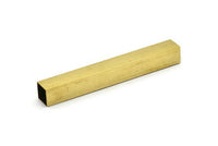 Geometric Tube Bead, 4 Huge Raw Brass Square Tubes (10x80mm) Bs 1513
