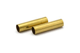 Solid Brass Tube, 6 Raw Brass Tubes (10x40mm) Bs 1559