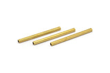 Brass Tube Beads, 50 Raw Brass Tiny Square Tubes (2x30mm) Bs 1568