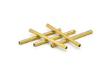 Brass Tube Beads, 50 Raw Brass Tiny Square Tubes (2x30mm) Bs 1568