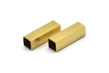 25 Raw Brass Square Tubes  (6x20mm) Bs 1625