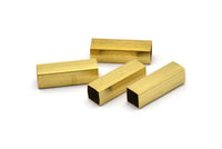 25 Raw Brass Square Tubes  (6x20mm) Bs 1625
