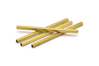 25 Raw Brass Square Tubes (3x60mm) Bs 1614