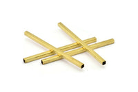 6 Raw Brass Square Tubes  (5x100mm) Bs 1611