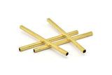 6 Raw Brass Square Tubes  (5x100mm) Bs 1611