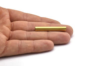 Solid Brass Tube Bead, 25 Raw Brass Tubes (6x40mm) Bs 1535