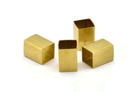 Brass Tube Beads, 12 Huge Raw Brass Square Tubes (14x20mm) Bs 1521