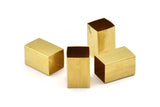 Brass Tube Beads, 6 Huge Raw Brass Square Tubes (16x25mm) Bs 1525