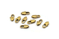 Brass Parrot Clasp, 50 Raw Brass Lobster Claw Clasps (12.3x4.4mm) Bs-1654