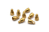 Brass Chain End, 50 Raw Brass End Caps, Cord Tip Cord End (5x9mm) Bs-1660